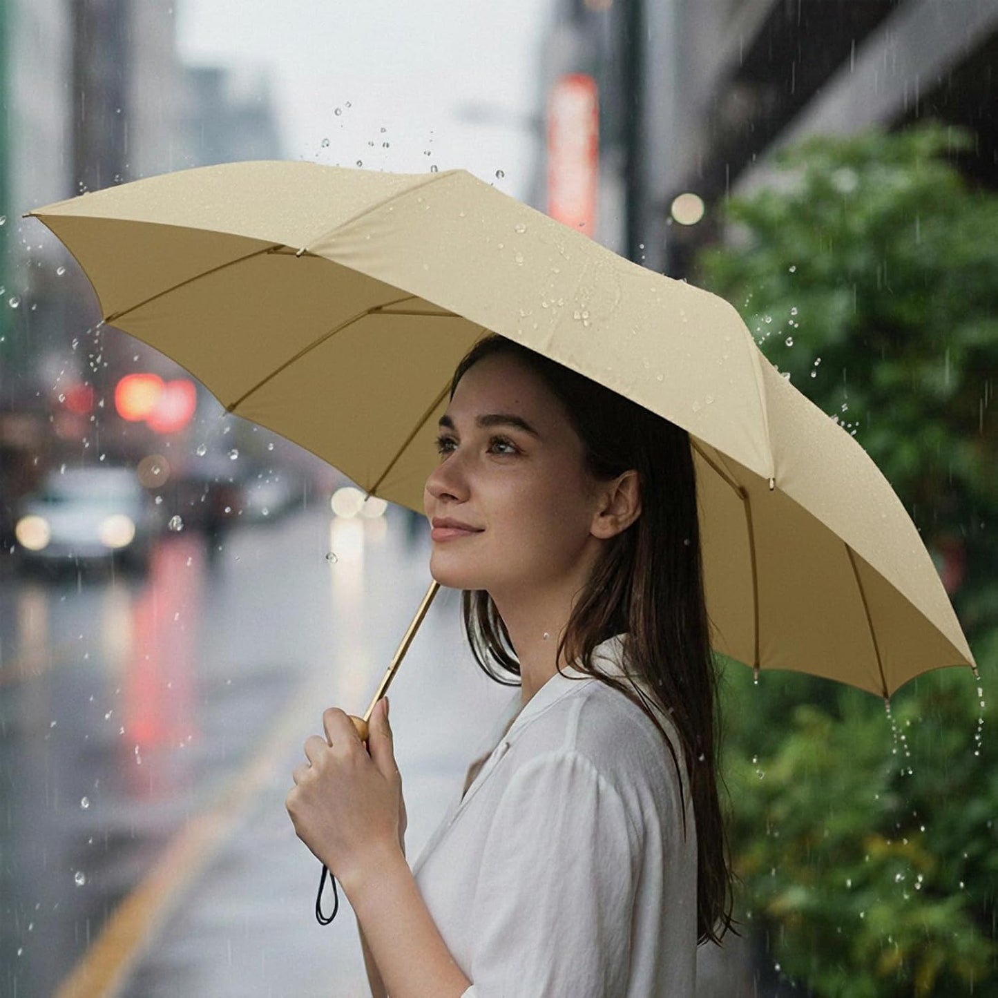 Compact Folding Umbrella for Women – Windproof Sun & Rain Umbrella with UV Protection, Lightweight Travel Parasol for Students & Professionals