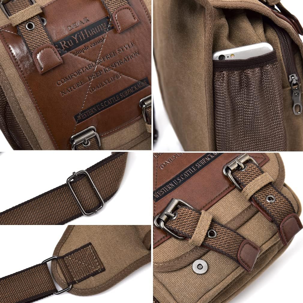 Leather Waist Pack Drop Leg Bag for Men Women Belt Bumbag Multi-Purpose Motorcycle Bike Outdoor Sports Tactical Cycling Riding Hiking Camping Pouch