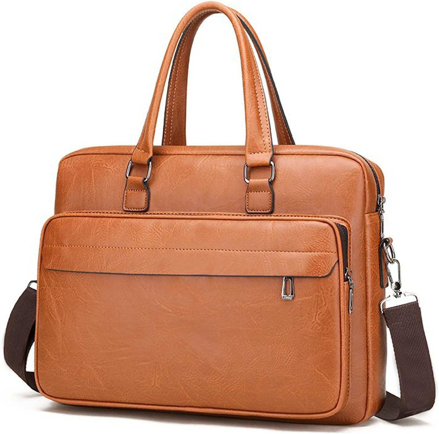 leather Laptop Bag for Men 16 inch Laptop Briefcase Waterproof,Handbags Shoulder Crossbody Bag Business