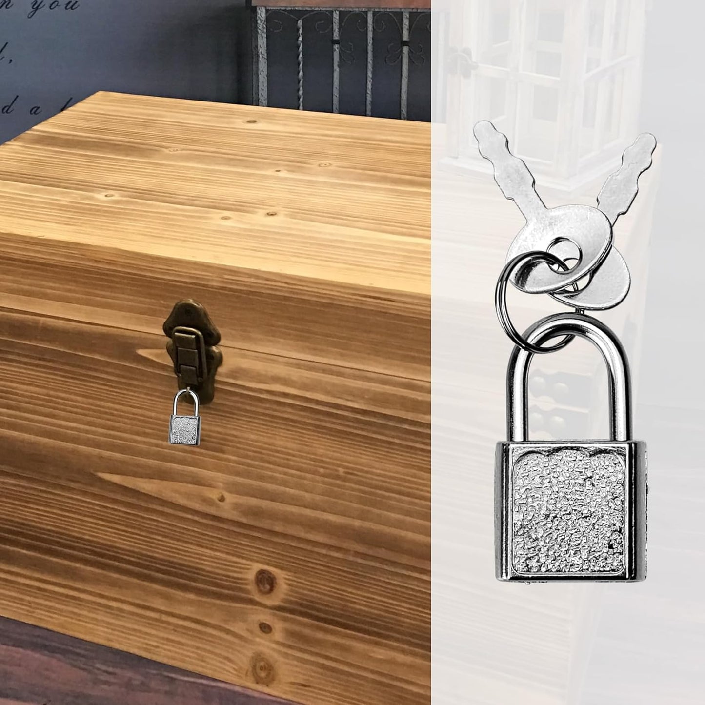 10 Pack Mini Diary Padlock, Small Locks with Keys, Tiny Luggage Locks for Travel, Journal, Jewelry, Backpack, Boxes (Square, 10)