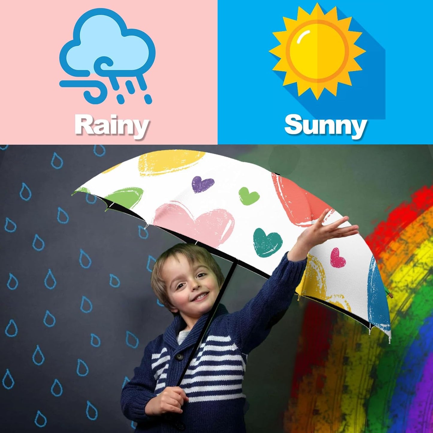 Small Travel Folding Umbrella for Girl, Portable, UV, SunShade, Compact, Automatic, Rain & Wind