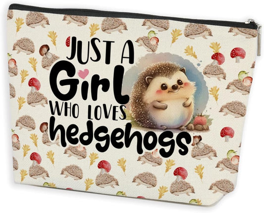 Azteoiz Hedgehog Gifts Stuff Makeup Bag Hedgehog Animal Lovers Gifts for Women, Graduation Friendship Birthday Gift for Girls Friends Daughter Cosmetic Bag Zipper Pouch