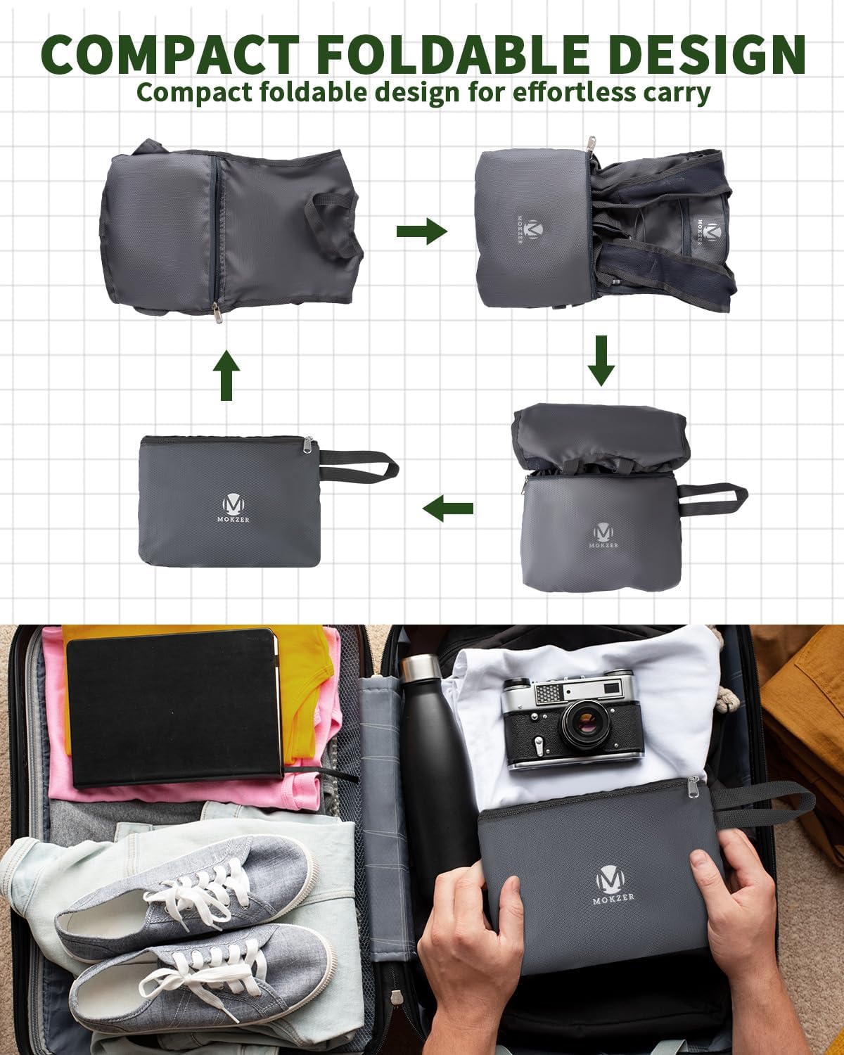 15L Lightweight Packable Hiking Backpack Water Resistant Foldable Daypack for Hiking Travel Cycling Outdoor Sports