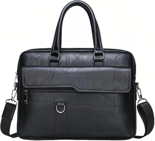 leather Laptop Bag for Men 16 inch Laptop Briefcase Waterproof,Handbags Shoulder Crossbody Bag Business