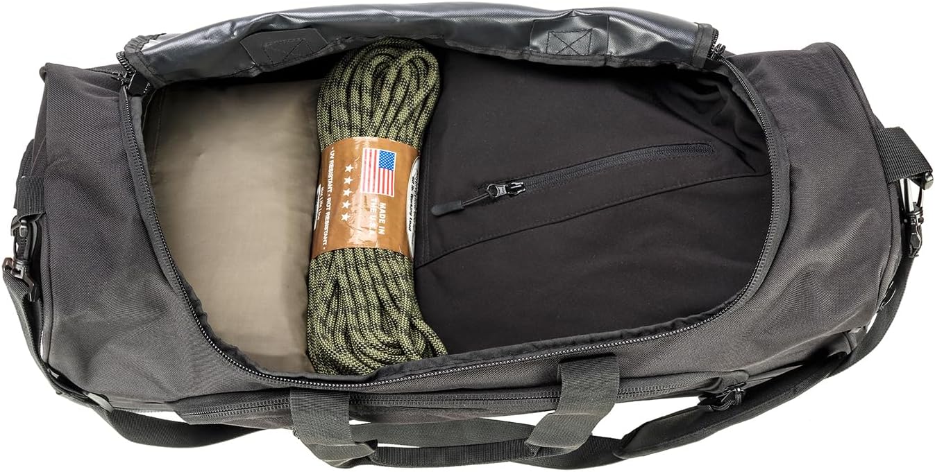 Gym Duffel Bag for Men Sports Duffel Bag with Shoe Compartment (BLACK-Model B)