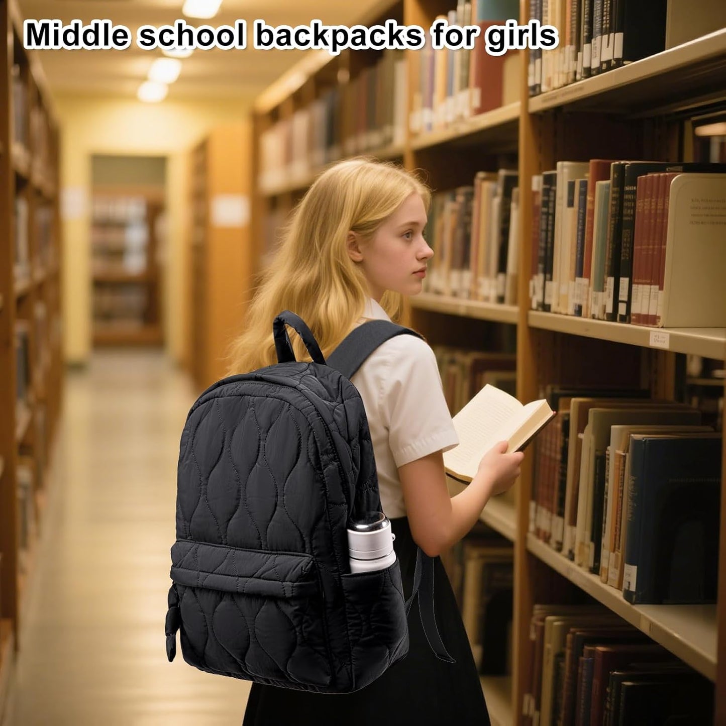 LEDAOU School Backpack Teen Girls Lightweight Bookbag Elementary Middle School Backpacks College Laptop Bag Travel Daypack