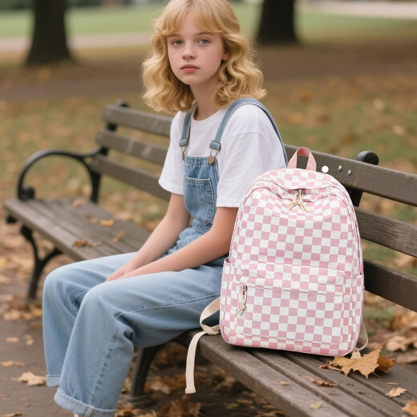 LEDAOU School Backpack Teen Girls Lightweight Bookbag Elementary Middle School Backpacks College Laptop Bag Travel Daypack