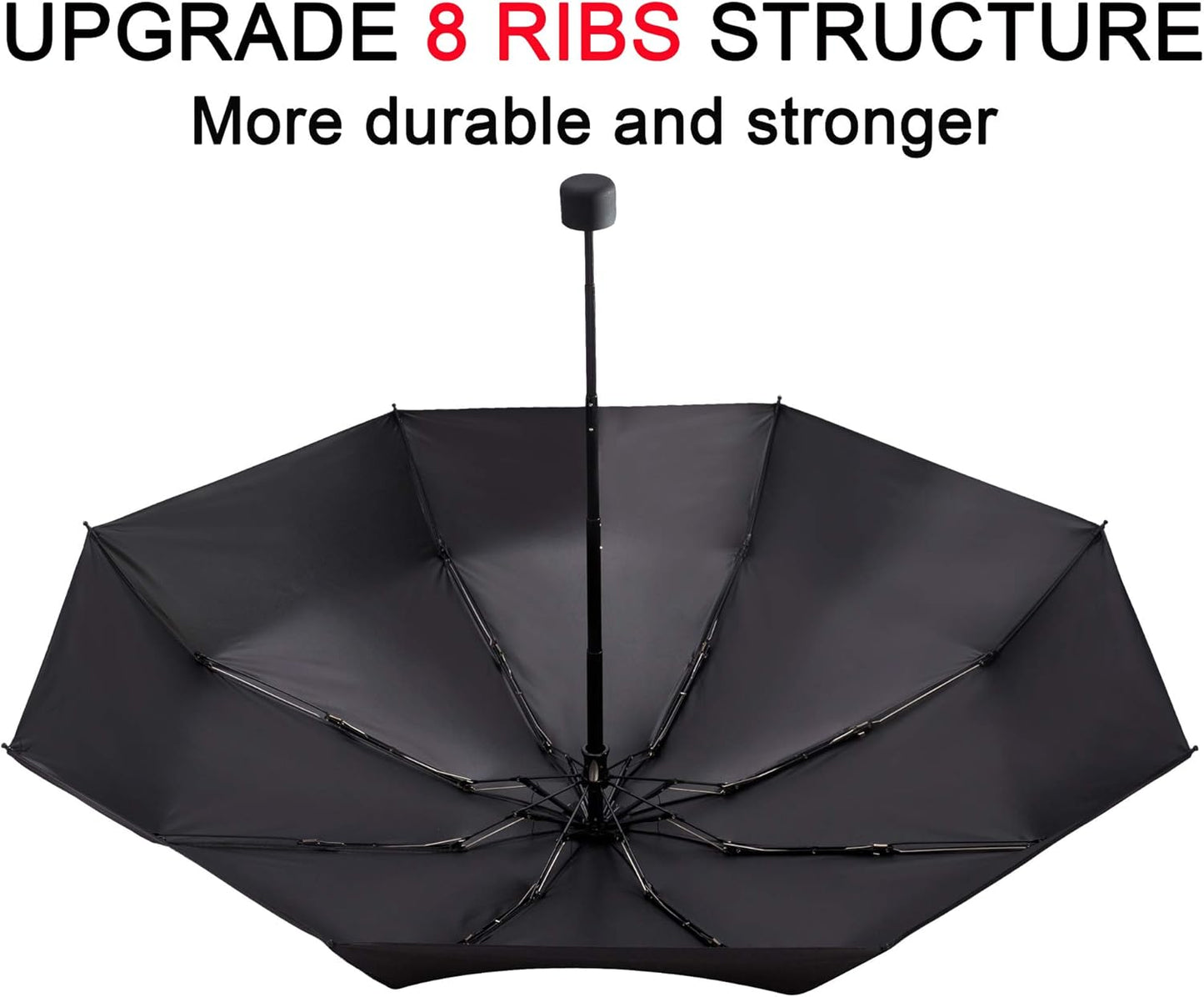 Goothdurs Mini Travel Compact Windproof Umbrella - Small Folding Lightweight Sun & Rain Umbrellas with 95% UV Protection for Women Men