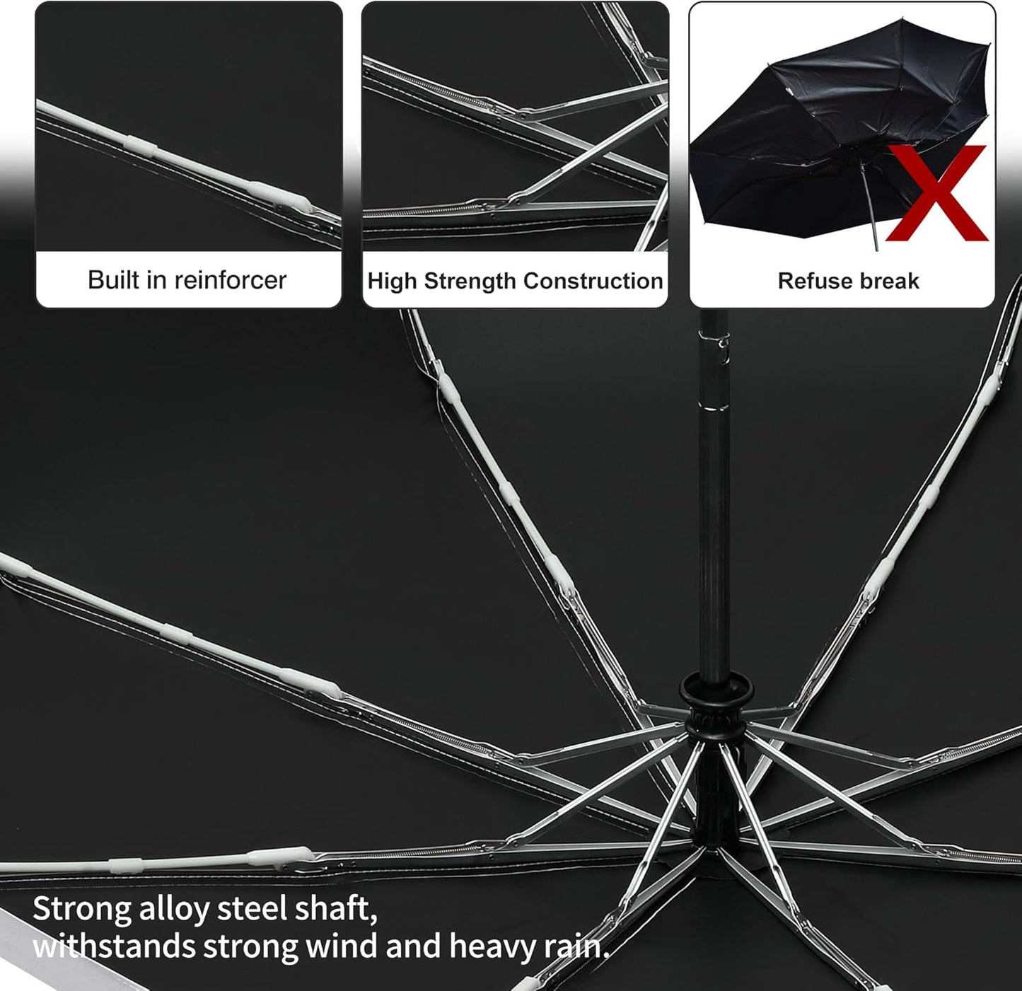 Color Glue Coating Sun Umbrella UV Protection Compact Folding Windproof Parasols Travel Auto Open Close Blocking UV 99.98%