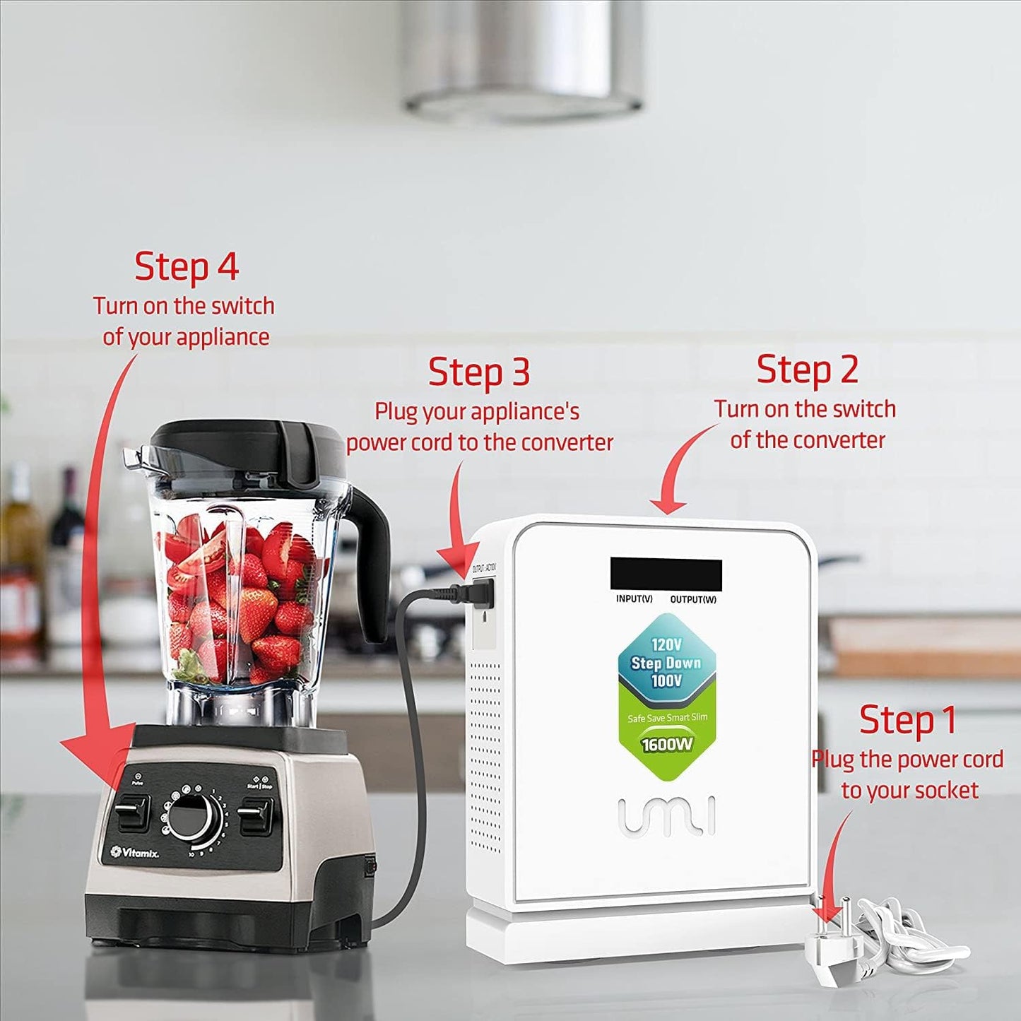 120V to 100V Voltage Converter 1600watts Step Down toroidal Voltage Converter for Japan appliances Used in US［CE, CQC Certified］