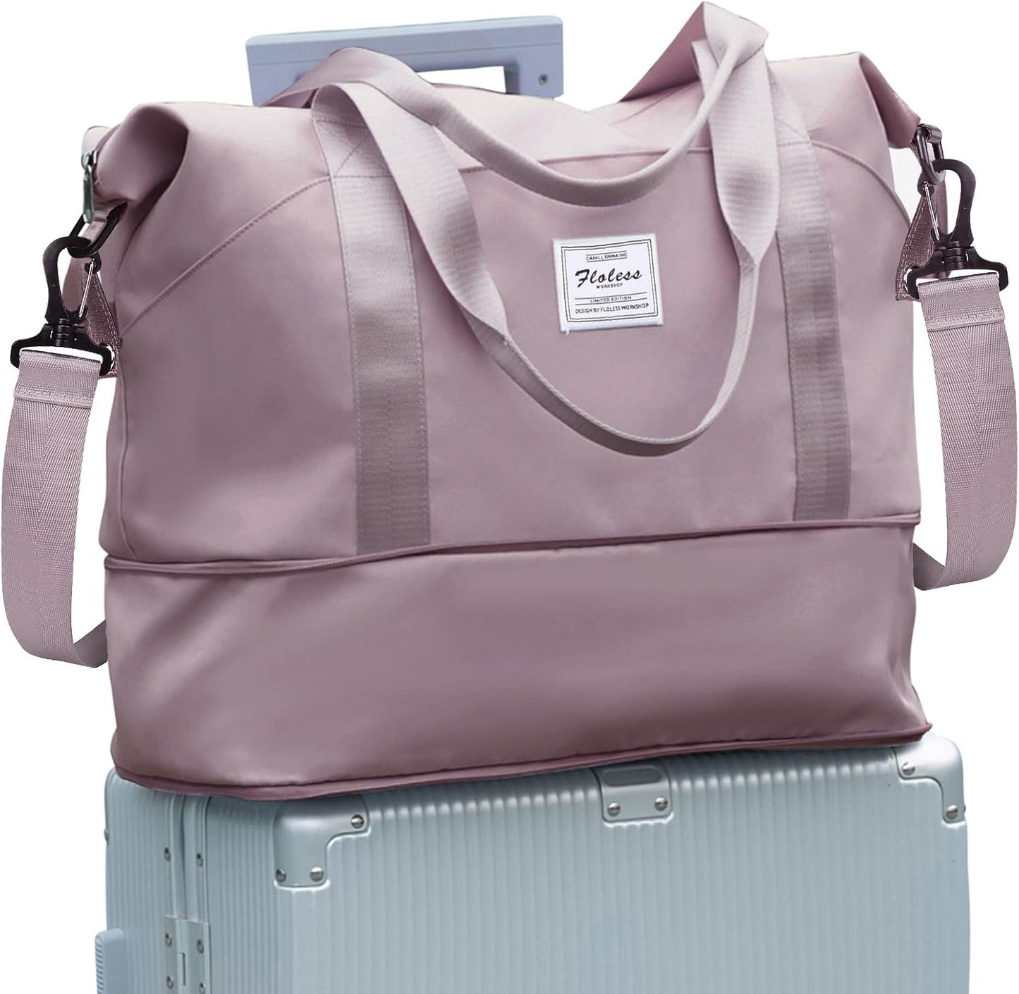 Travel Duffel Bag, Sports Tote Gym Bag, Shoulder Weekender Overnight Bag for Women