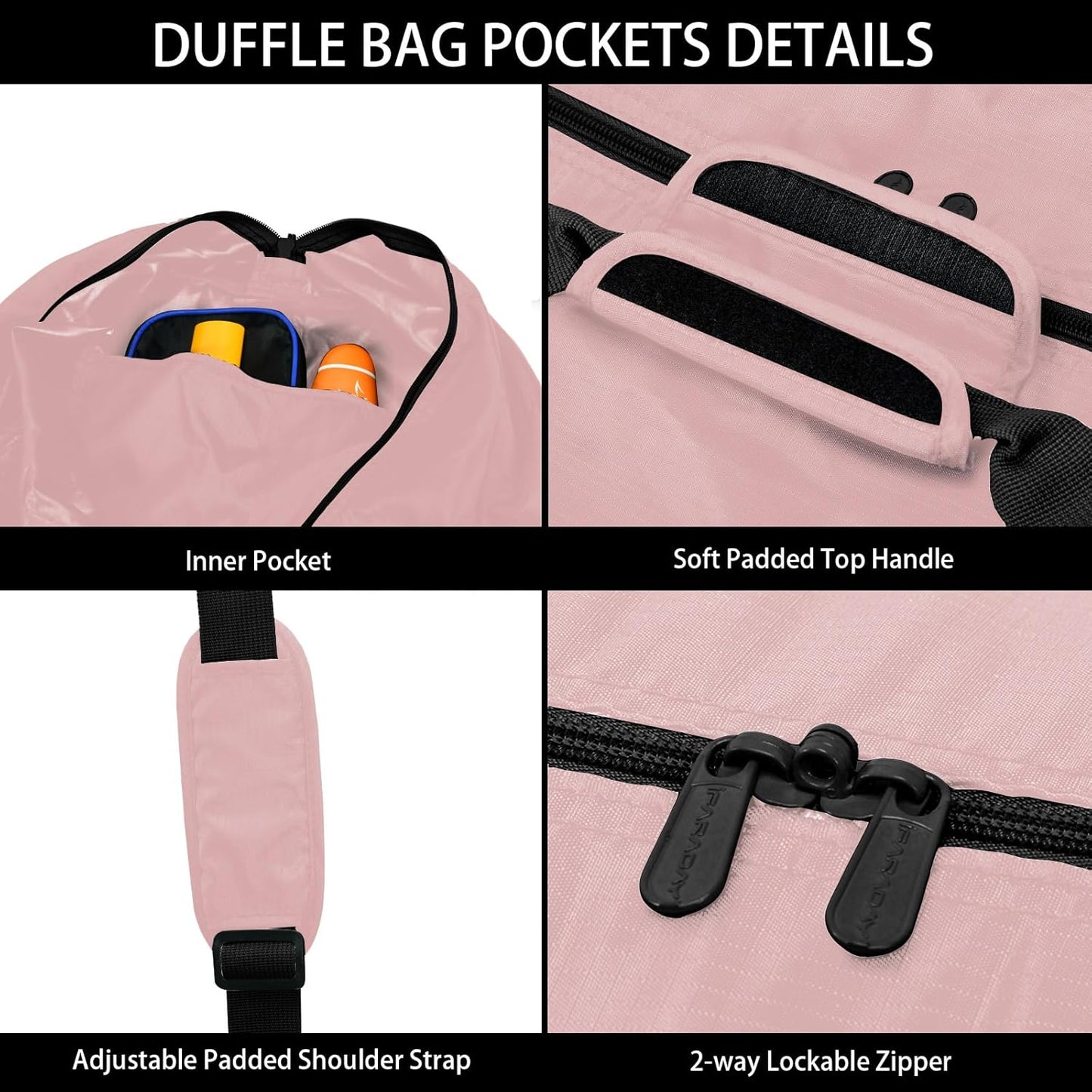 105L Extra Large Duffel Bag, 32.5 inch Travel Duffel Bag lightweight Luggage Bag-Pink