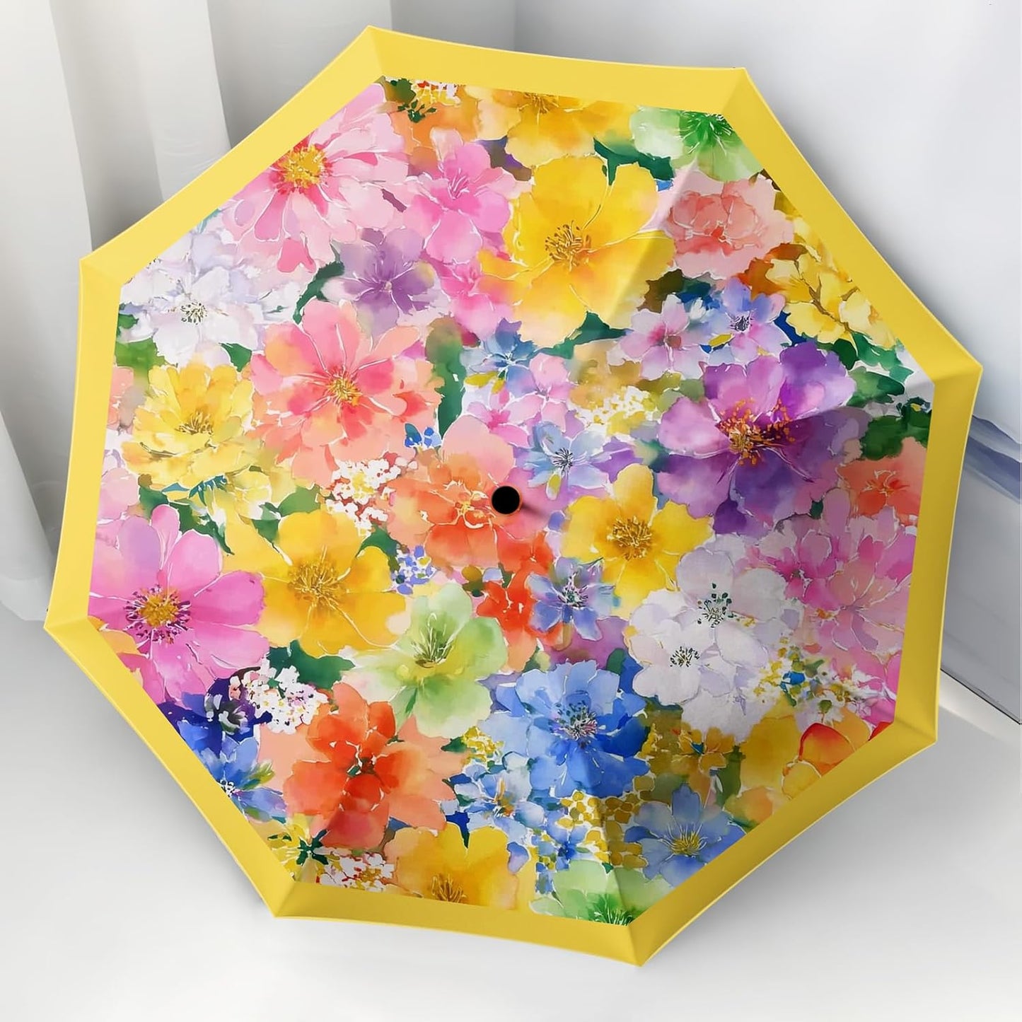 Small Travel Folding Umbrella for Girl, Portable, UV, SunShade, Compact, Automatic, Rain & Wind