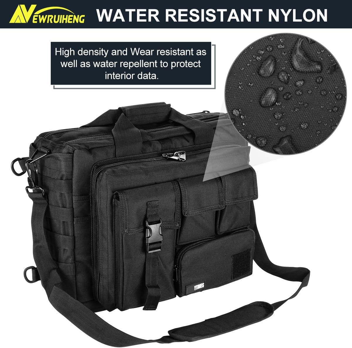 15.6 Inch Laptop Briefcase Tactical Military Messenger Bag Shoulder Work Bag for Men