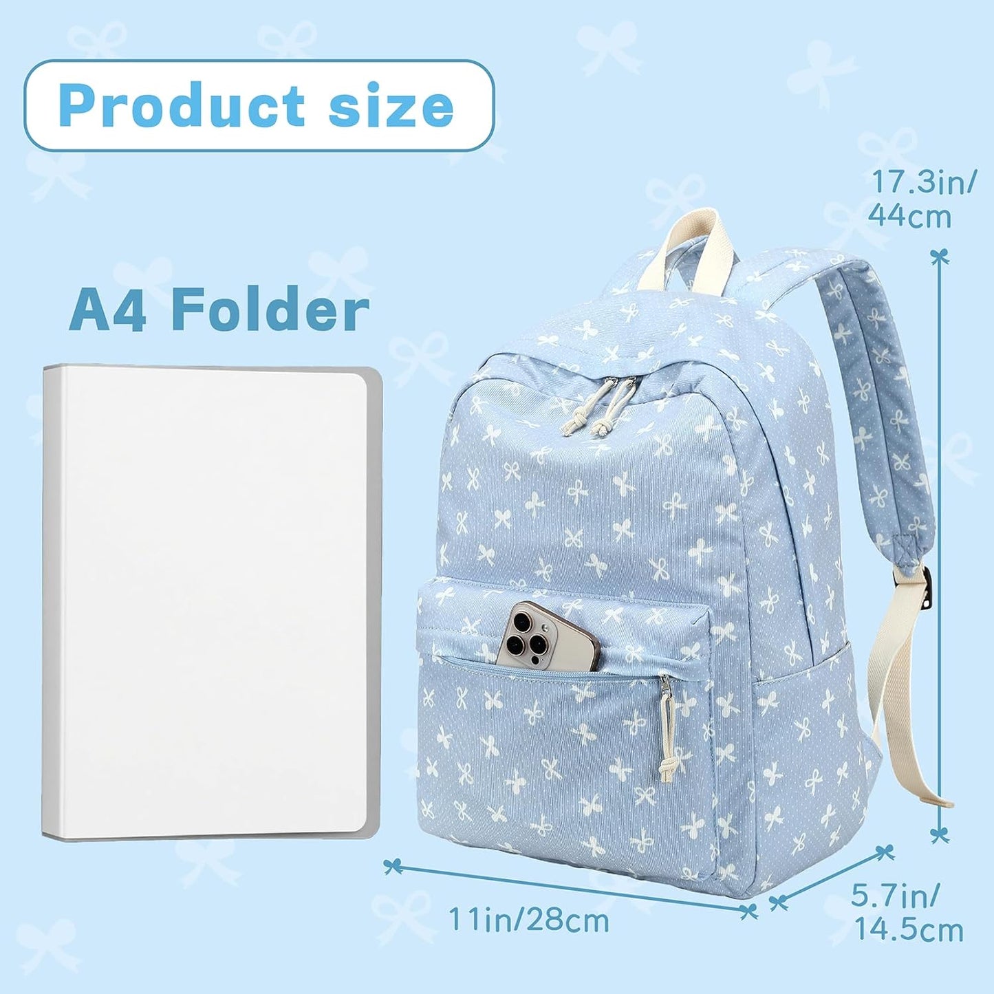 LEDAOU School Backpack Teen Girls Lightweight Bookbag Elementary Middle School Backpacks College Laptop Bag Travel Daypack