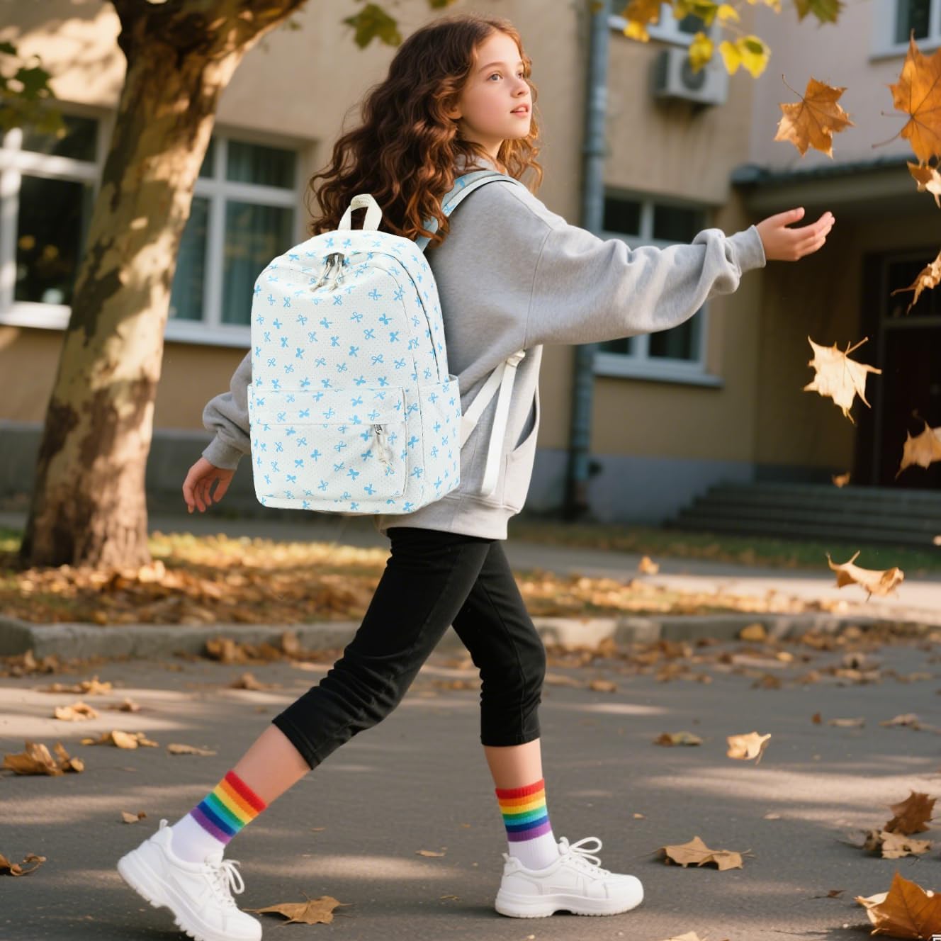 LEDAOU School Backpack Teen Girls Lightweight Bookbag Elementary Middle School Backpacks College Laptop Bag Travel Daypack