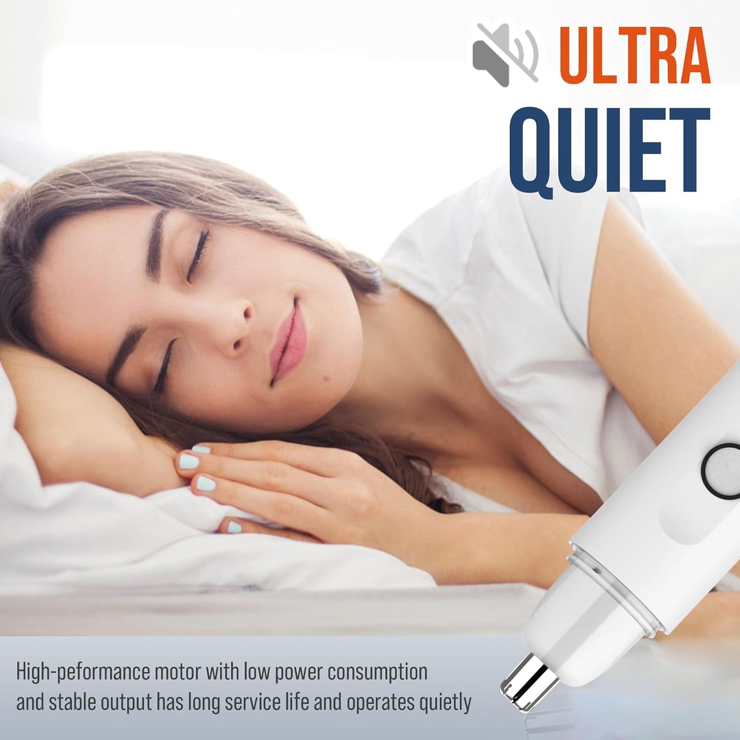 7AM2M PersonalCare Electric Nose and Ear Hair Trimmer – Rechargeable, 9000 RPM High-Speed Precision Cutting, Detachable Washable Blade, Portable Design Ivory