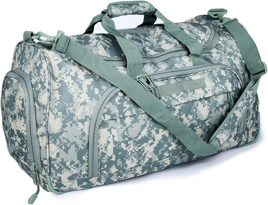 Gym Bag Duffle Bags for Men Women with Shoes Compartment Sport Weekend Travel Overnight Carry On Bag for Tactical Military Travel Work Out Bags (2.0 ACU)