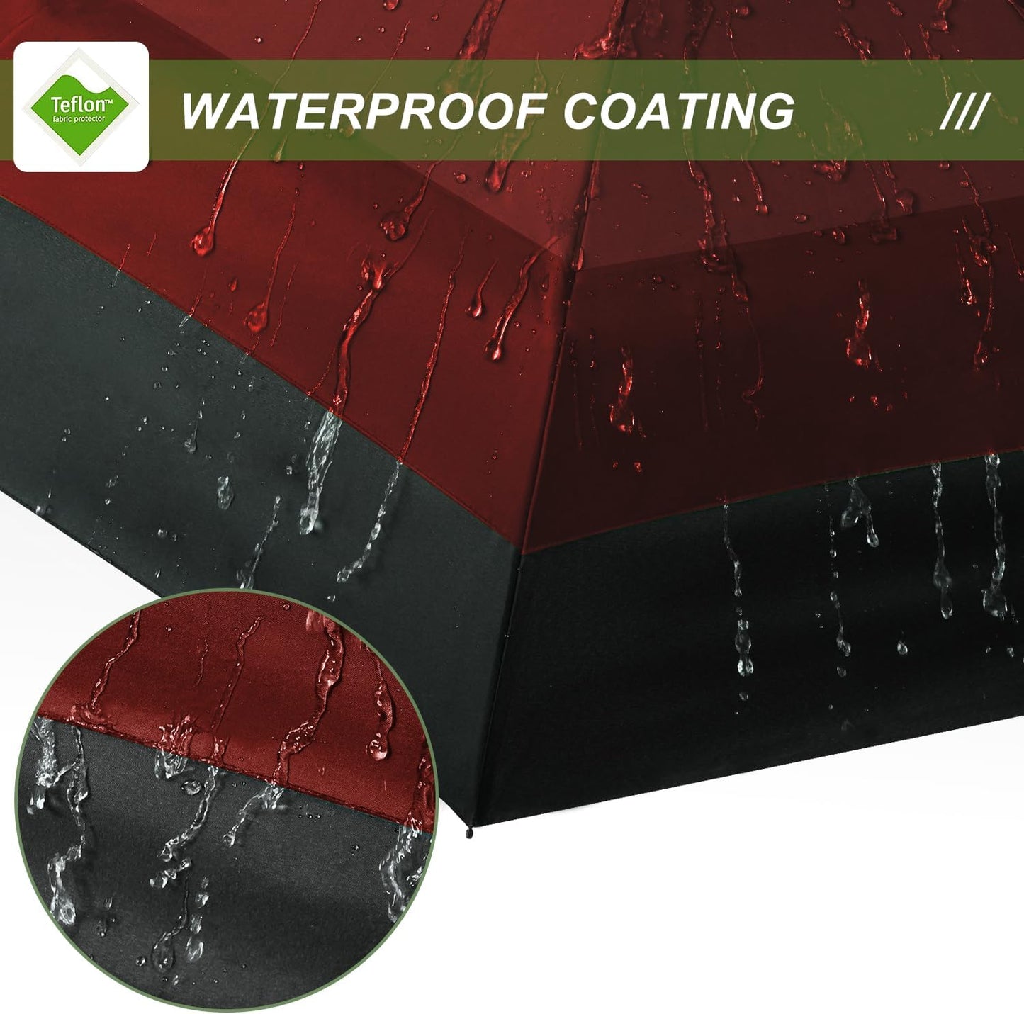 Lejorain Large Compact Golf Umbrella - Oversized Auto Open Close Folding Golf Umbrella Travel 210T Dupont Teflon Coated Vented Windproof Double Canopy for Women Men