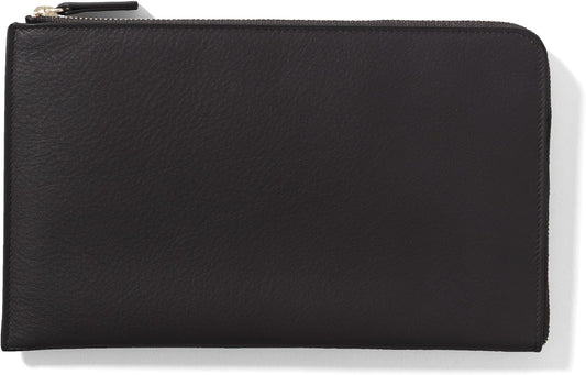 Leatherology Black Onyx Leatherology Slim Zip Travel Wallet - Compact and lightweight, Versatile storage, Zip closure