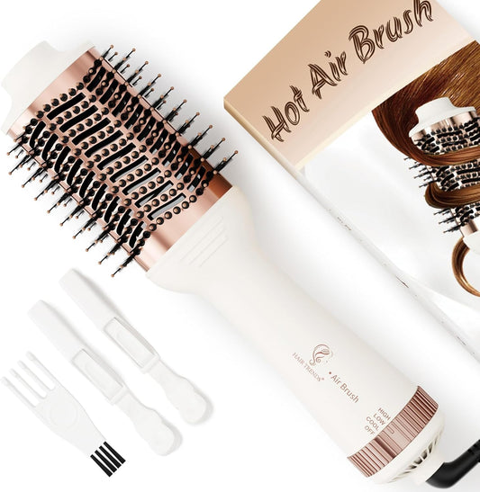 1200W Big Size Professional Hair Dryer Brush Blow Dryer Brush in One, 110v-220v Hot Air Straightener Brush for Smooth Frizz-Free Blowout, Fast Dry & Style