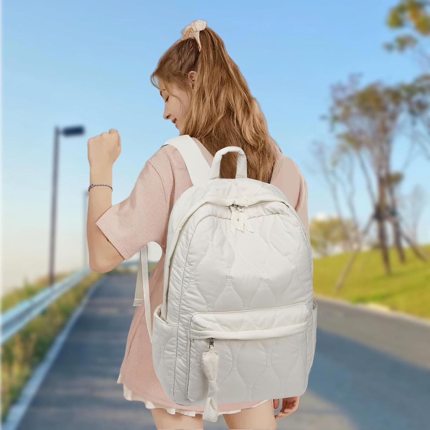 LEDAOU School Backpack Teen Girls Lightweight Bookbag Elementary Middle School Backpacks College Laptop Bag Travel Daypack