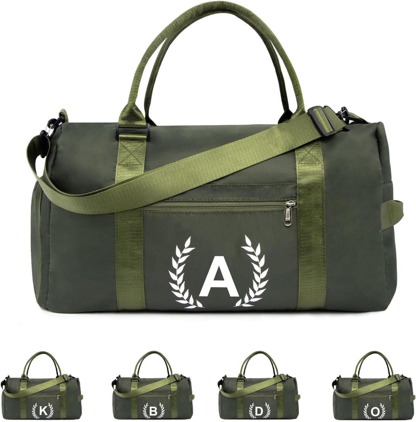 Gym Bag with Shoe Compartment - Personalized Monogrammed Duffle for Sports, Travel, and Workout with Initials