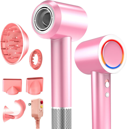 Hair Dryer, 1800W Fast Drying Blow Dryer with 160,000 RPM High-Speed Brushless Motor Low Noise Hairdryer with Magnetic Attachments for Home Salon Travel