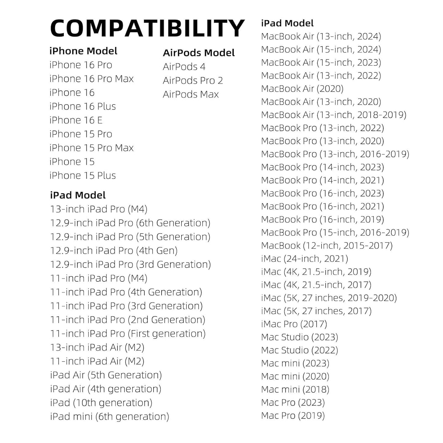 10 Pack Car Carplay USB A to USB C Cable for iPhone 16e 16 iPhone 15 Pro Max iPhone 16 15 Car Charger, iPhone 15 17 Carplay Cable Charging 16 Pro Plus, iPad USB C iPad 10th Pro Air 5/4 Mini 6th