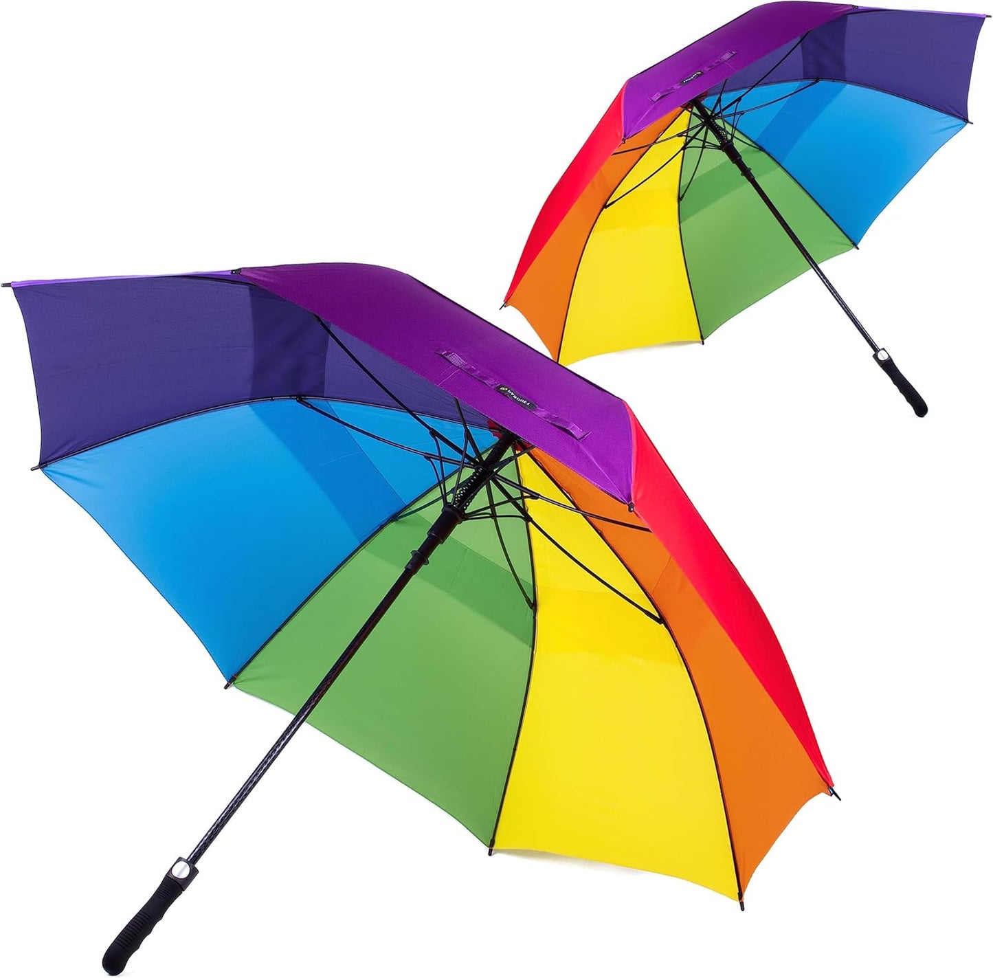 Parquet Rainbow Umbrella Extra-Strong Golf Umbrella - Windproof Vented Automatic Open
