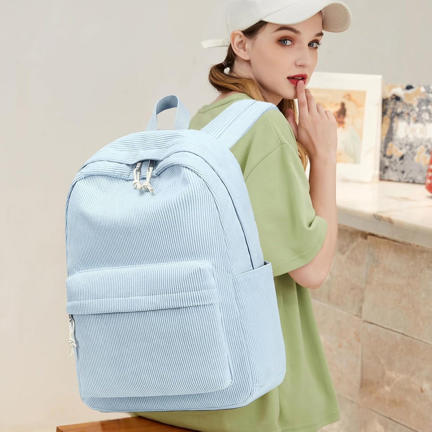 LEDAOU School Backpack Teen Girls Lightweight Bookbag Elementary Middle School Backpacks College Laptop Bag Travel Daypack