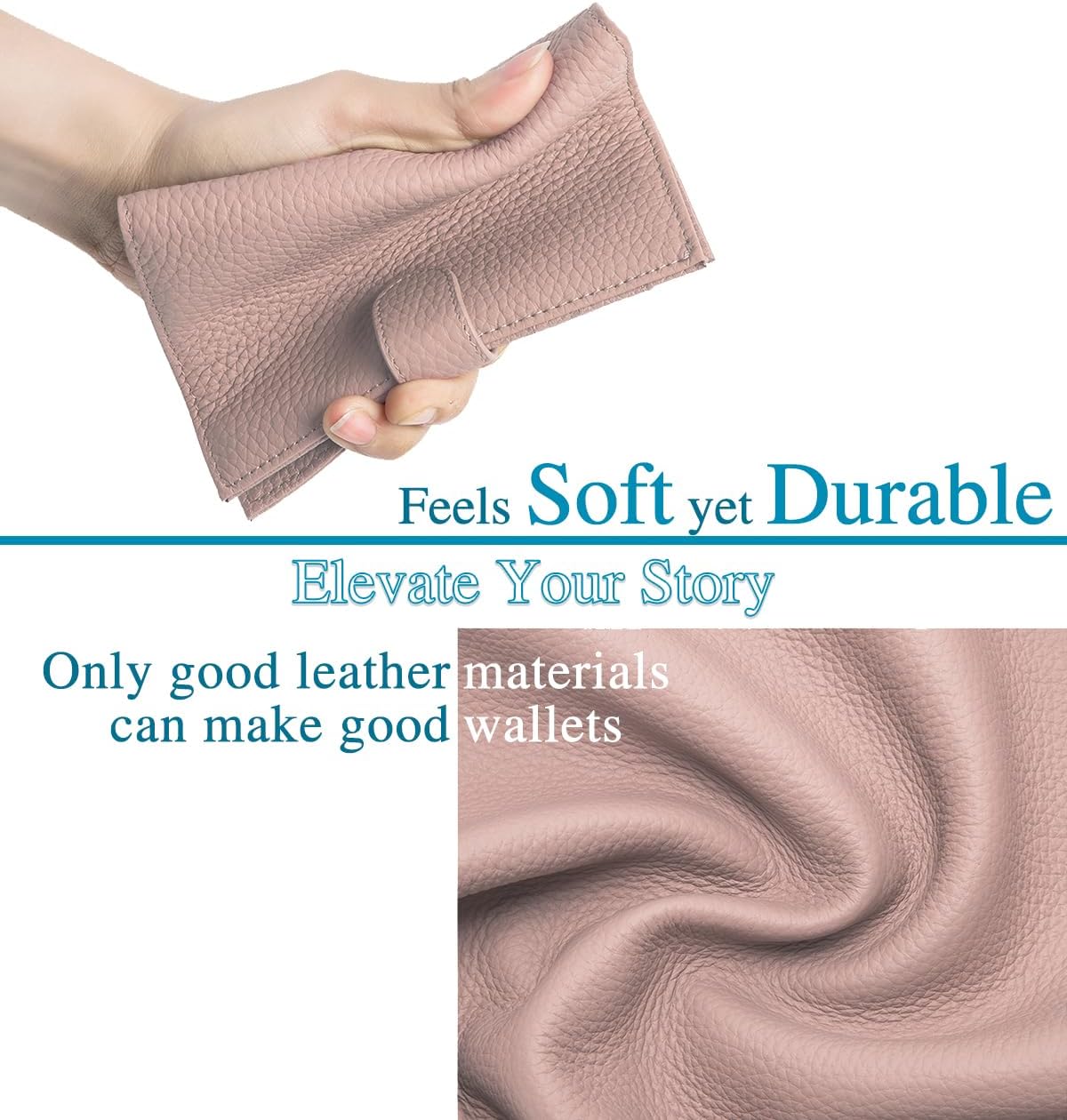 Leather RFID Slim Passport Holder for Travel Women – Passport Wallet for Men with Passport Cover & 3 Card Slots, Zippered Coin Pocket, Cash Holder – Travel Organizer Christmas Gift Box (Pink)