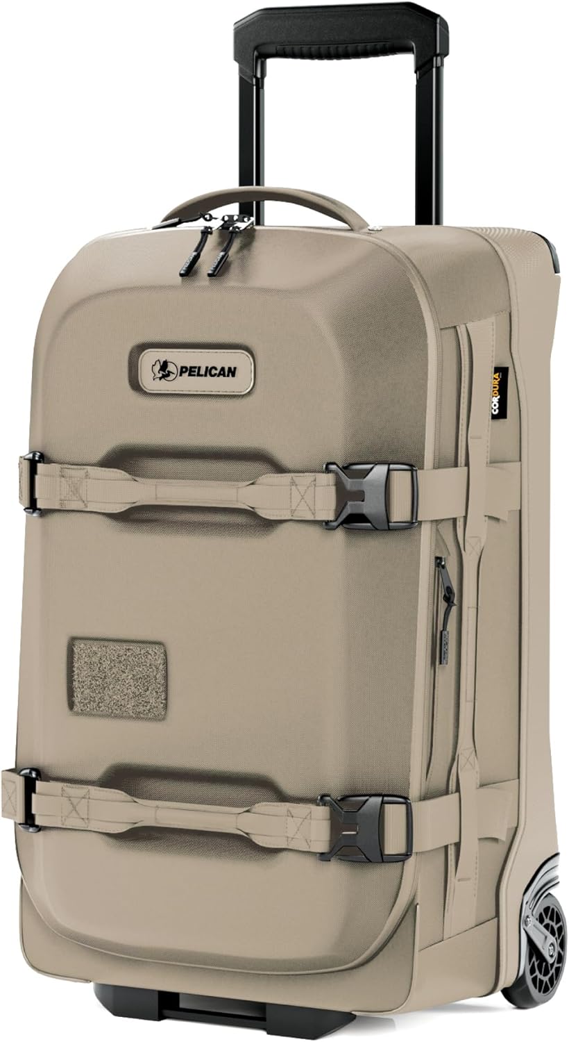 Pelican Aegis Luggage - Carry On Duffel Bag with Wheels - 22 Inch Carry On Bag - Airline Approved (Sand)