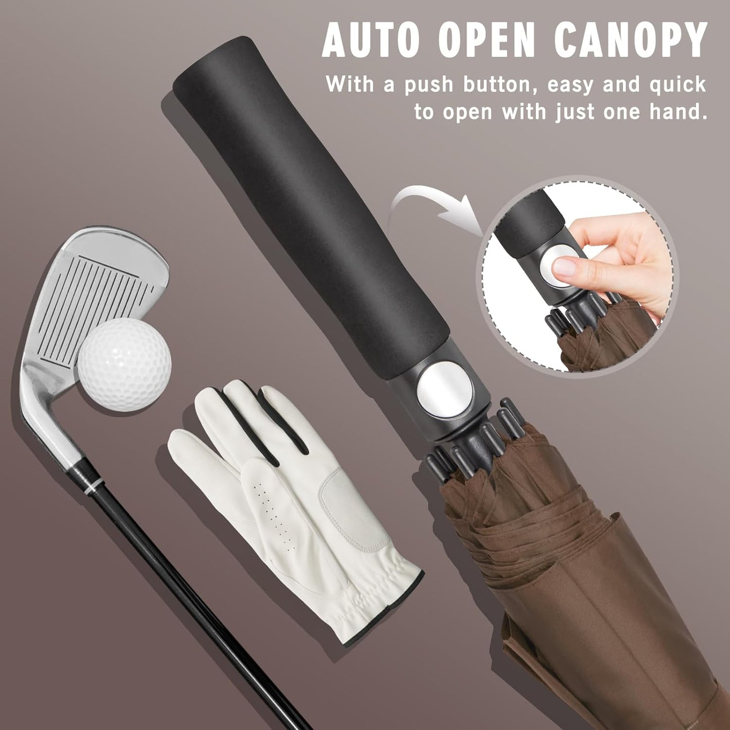 ZOMAKE Golf Umbrella Windproof, Extra Large Oversized Heavy Duty Double Canopy for Rain, Sports Games & Push Cart(51/54/62/68/72Inch)