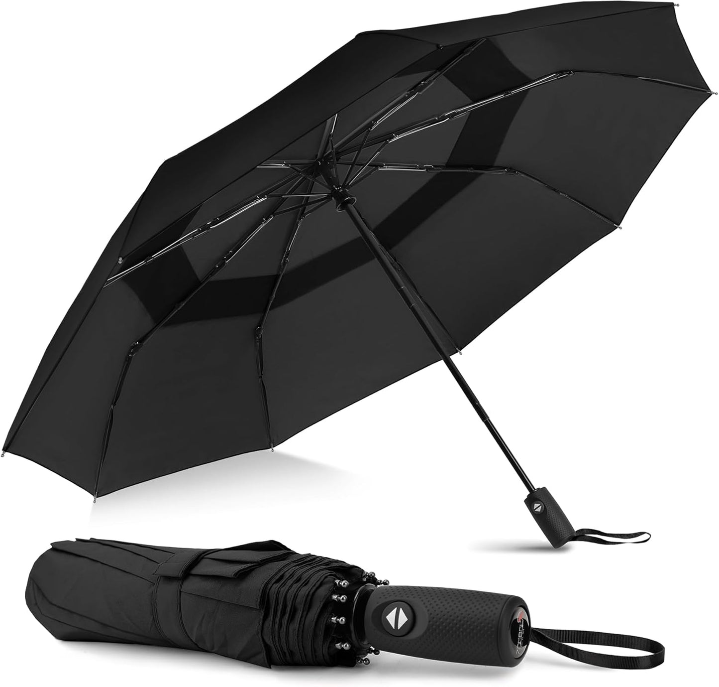 ZOMAKE Travel Umbrella Windproof 45 Inch, Small Umbrella Compact Portable Collapsible for Rain, Automatic Folding Lightweight Packable Paraguas for Women Men
