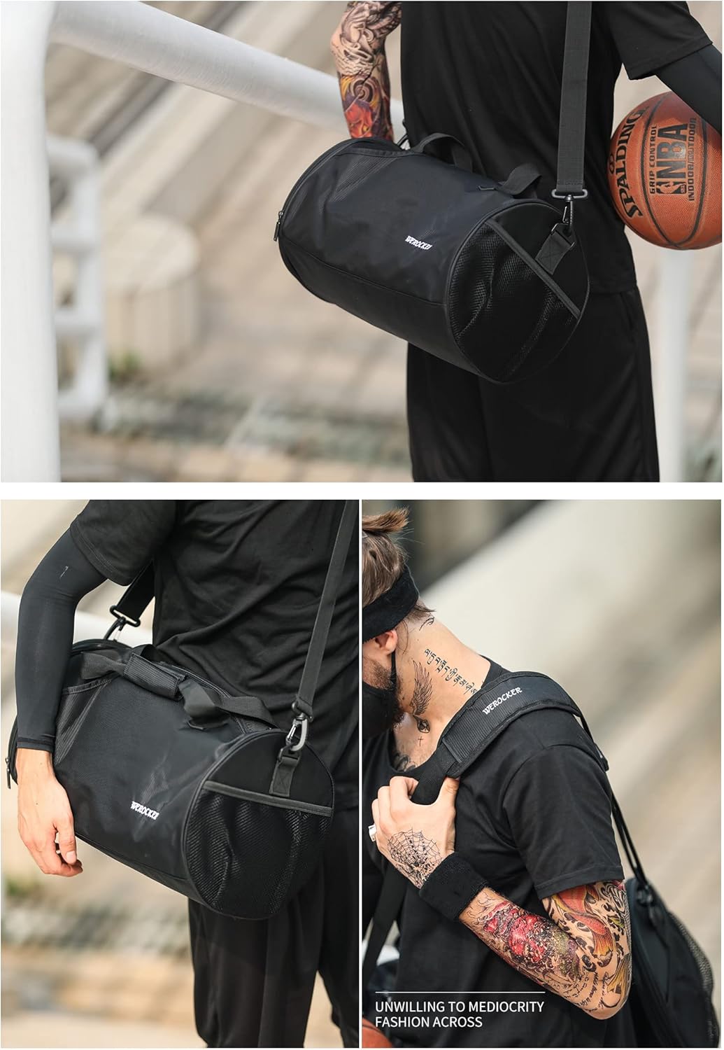 Large Sports Gym Bag for Men Women with Shoes Compartment,Travel Duffel Bag