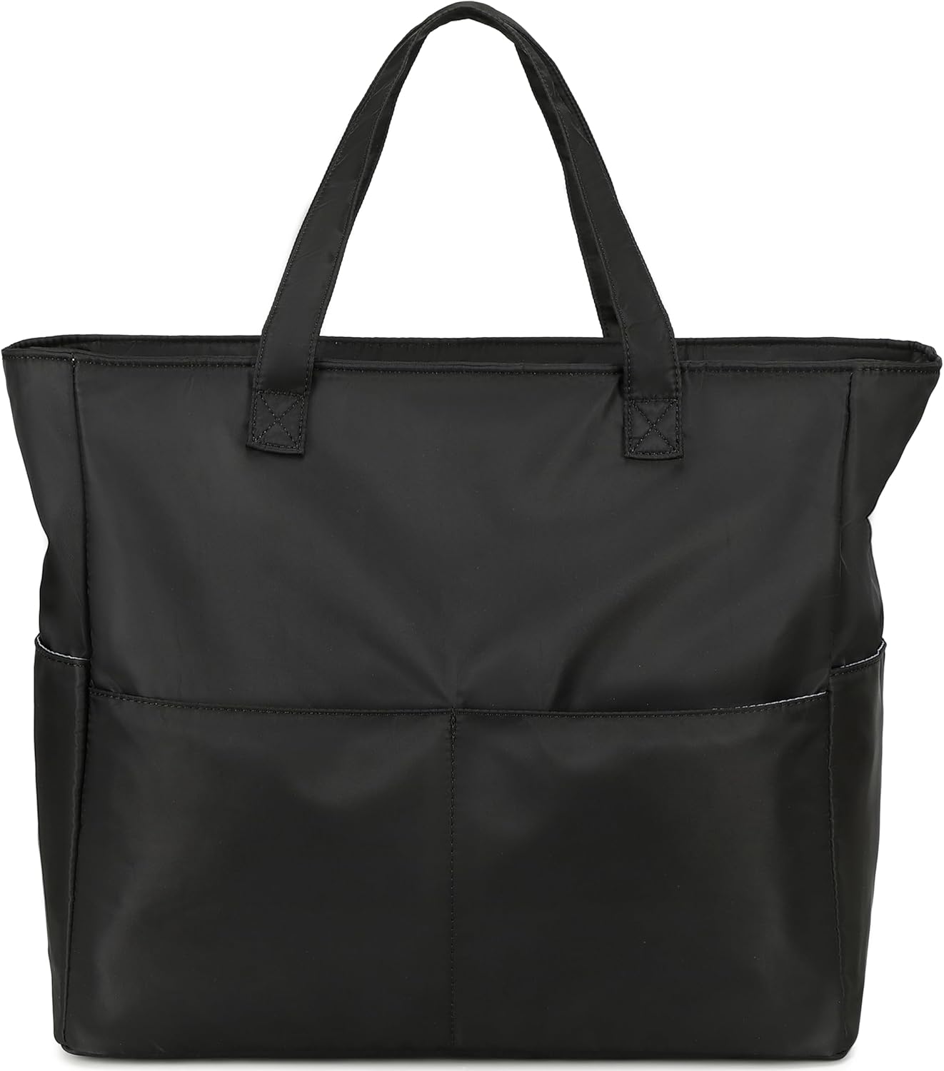 LEDAOU Large Beach Tote Bag Women Waterproof Sandproof Zipper Beach Tote Bag for Pool Gym Grocery Travel with Wet Pocket