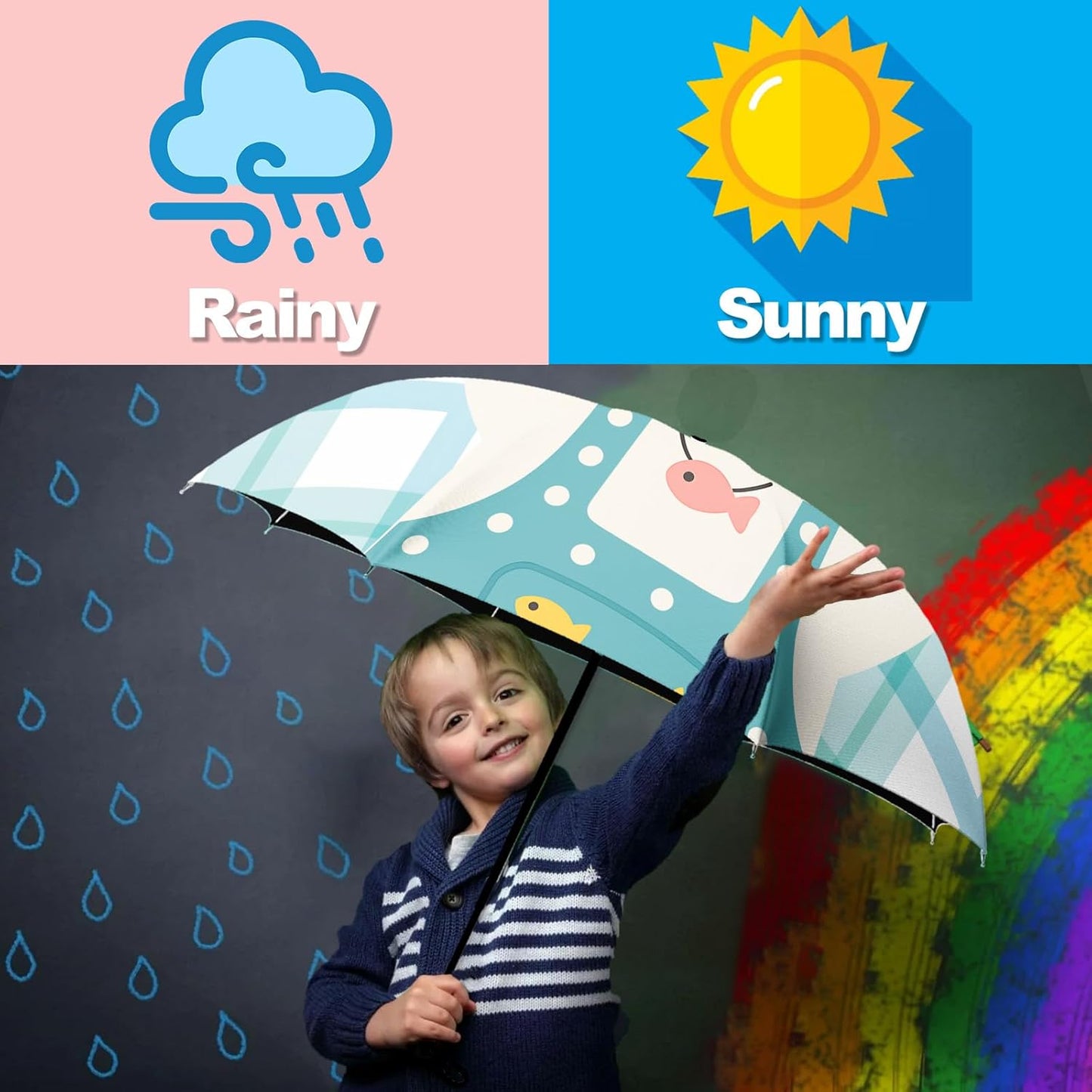 Small Travel Folding Umbrella for Girl, Portable, UV, SunShade, Compact, Automatic, Rain & Wind