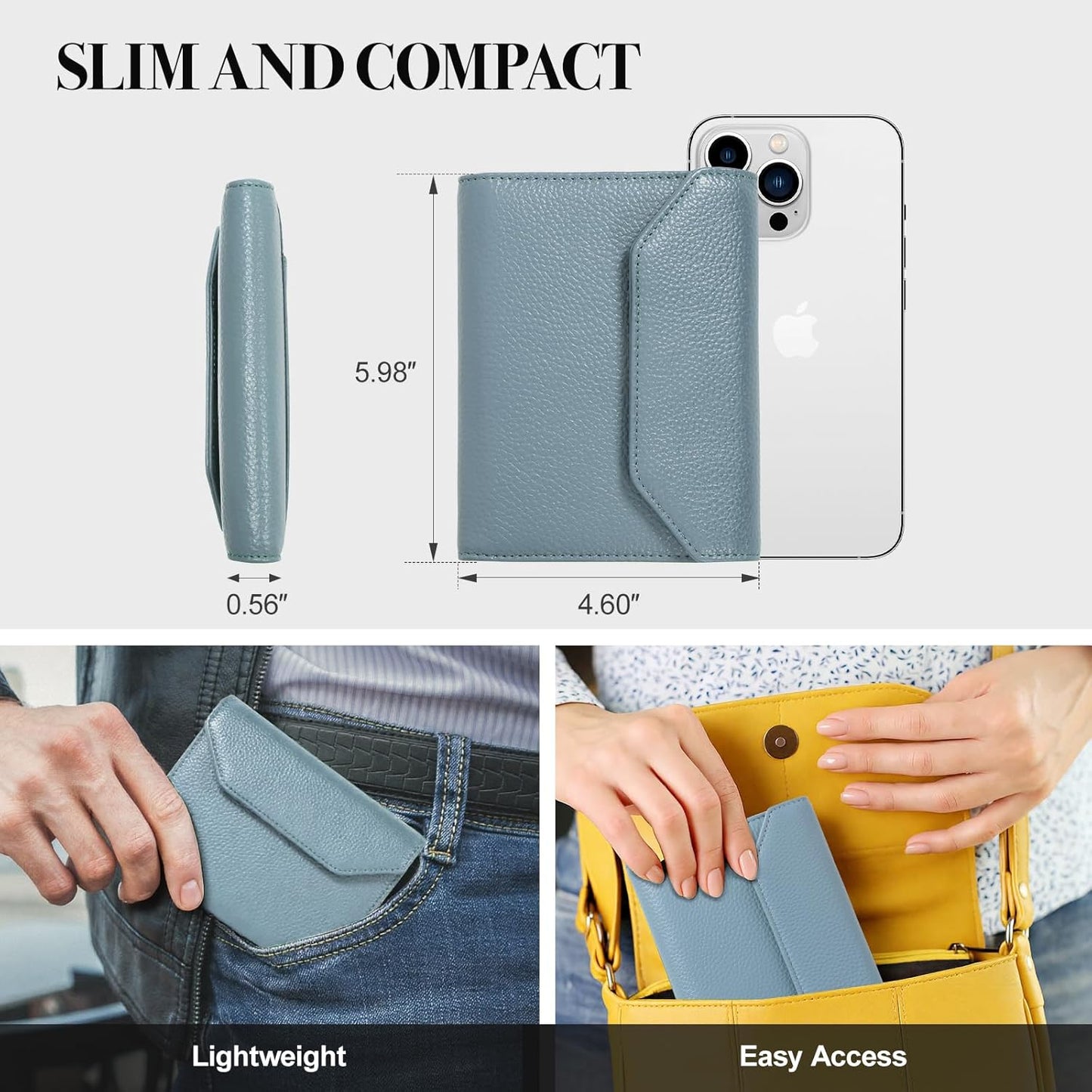 Leather Passport Holder for Travel,Rfid Passport Holder Protect Your Card Security,Passport Book Holder for Men Women,Travel Wallet with Cards & Pen Slot,Boarding Pass,Zipper Cash Pocket (Blue)