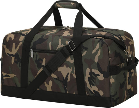 21 inch Gym Bag for Men - 40L Travel Duffel Bag Sport Duffle Bags for Weekend Overnight with Bottom Support (Camouflage)