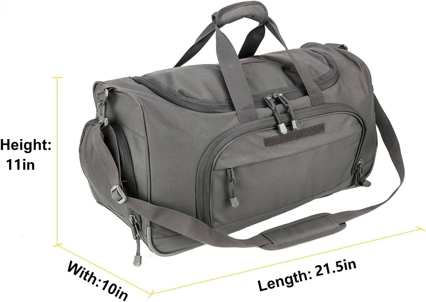 Gym Bag Duffle Bags for Men Women with Shoes Compartment Sport Weekend Travel Overnight Carry On Bag for Tactical Military Travel Work Out Bags (2.0 Grey)