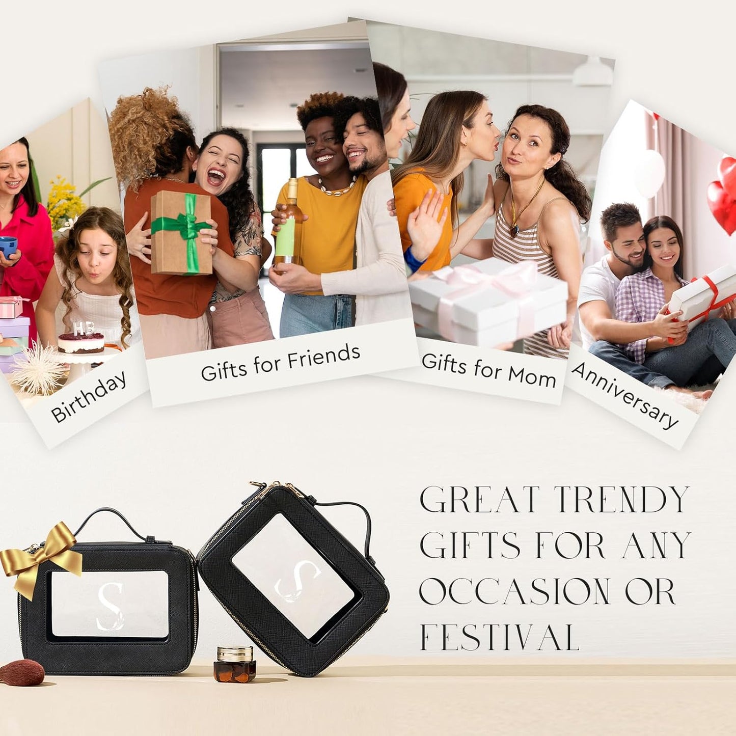 AW BRIDAL Monogram Canvas Tote Bag for Chrismas, Bridal Shower, Retirement, Birthday Gifts for Women Mom Wife Sister Friends