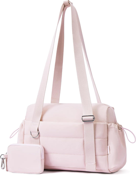 ROULENS Small Gym Bag for Women 2 Set Mini Gym Duffle Bag with Wet Compartment and Coin Wallet, Gym Tote Bag for Workout/Sport/Travel