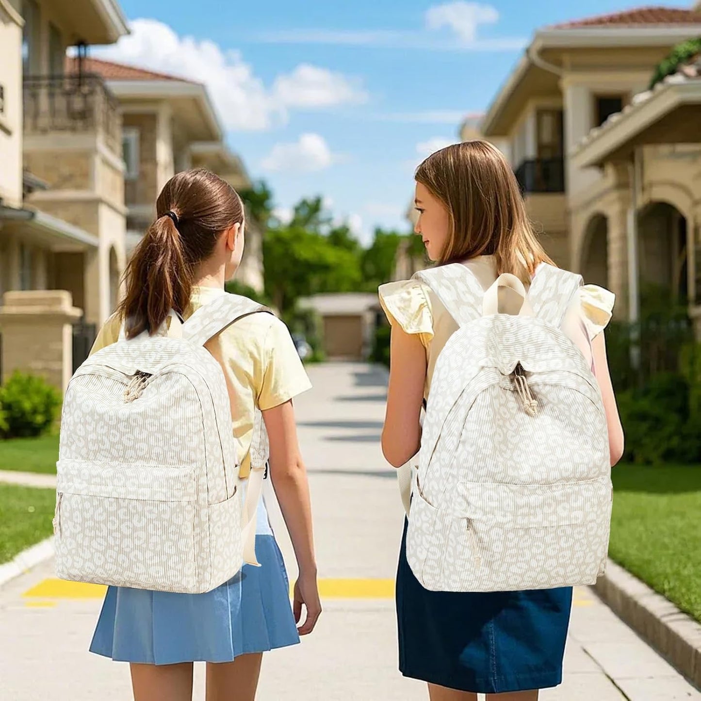 LEDAOU School Backpack Teen Girls Lightweight Bookbag Elementary Middle School Backpacks College Laptop Bag Travel Daypack