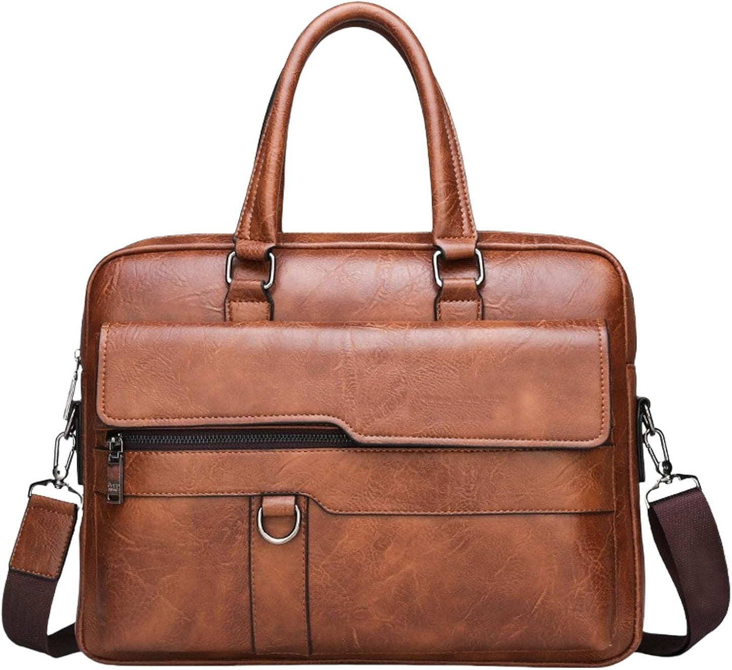 leather Laptop Bag for Men 16 inch Laptop Briefcase Waterproof,Handbags Shoulder Crossbody Bag Business