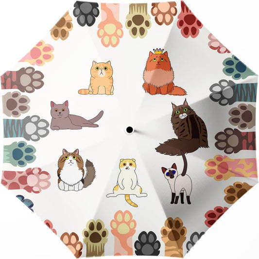 Small Compact Travel Automatic Folding Umbrella for Women, Portable Lightweight, Rain, Wind, UV Sun Shade