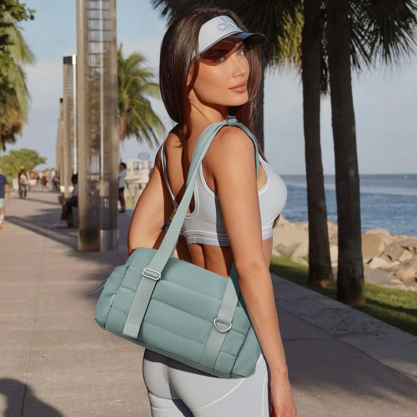 ROULENS Small Gym Bag for Women 2 Set Mini Gym Duffle Bag with Wet Compartment and Coin Wallet, Gym Tote Bag for Workout/Sport/Travel