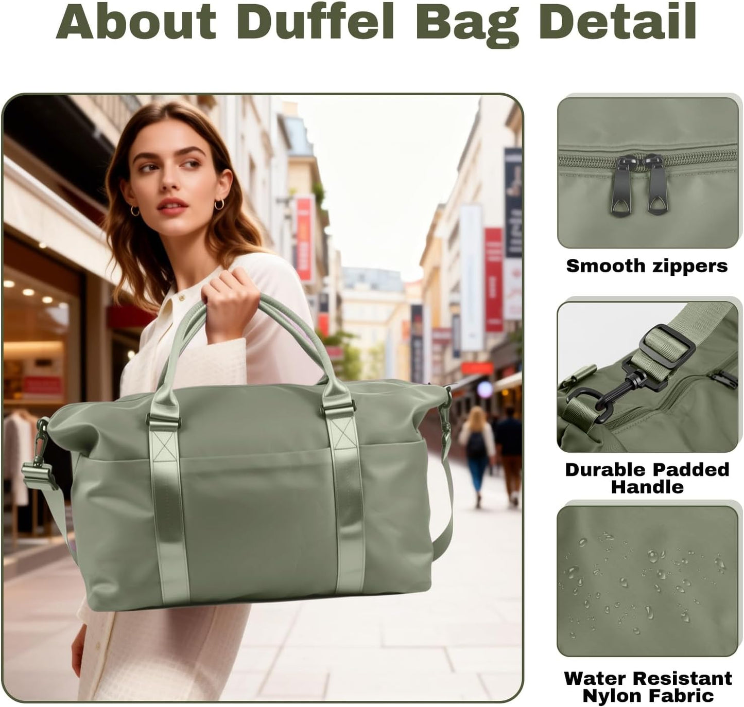 Weekender Duffel Bags for Women， Travel Totes Bag for Airplane Essentials, Overnight Bags for Women with Trolley Sleeve, Large Carry On Hospital Bag for Labor and Delivery, Sport, Gym