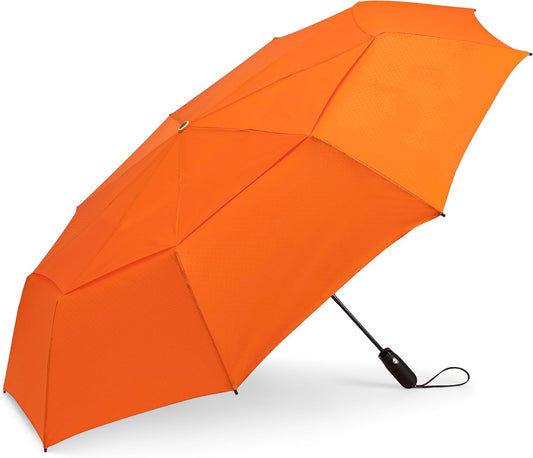 ShedRain Vortex Automatic Compact Folding Windproof Travel Umbrella – Rain & Windproof Vented Double Canopy – Protect from Rain, Sun & Wind - Wind Tunnel Tested to 75 mph