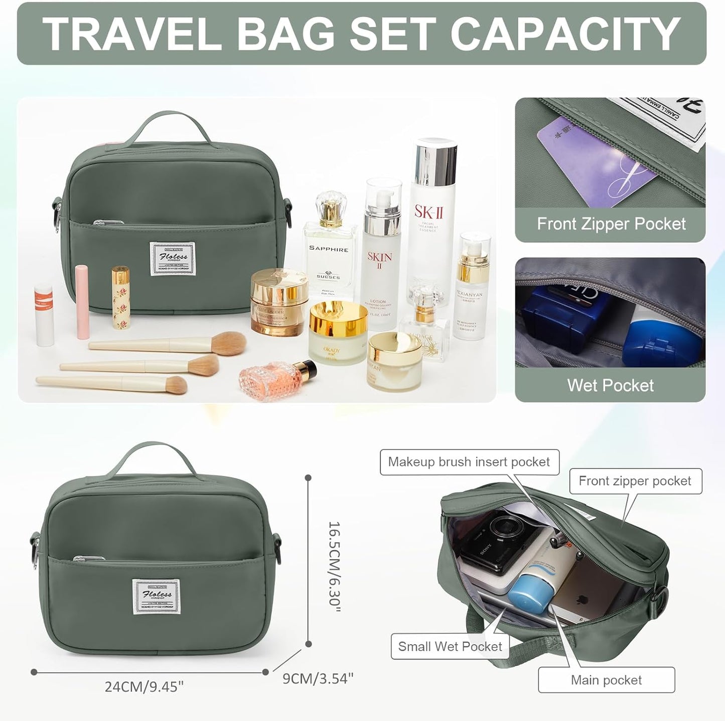 Gym Bagsfor Women with Shoes Compartment,Small Duffel BagsSport Bags with Toiletry Bags Overnight Travel Tote Bags Weekender Carry on Bag Personal Item Bag for Airlines Dark Green